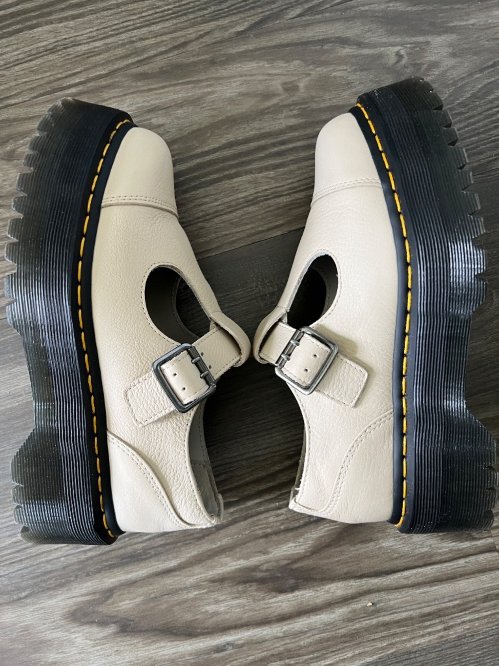 Dr. Martens Cream Platform Mary Janes - US 7 - Picture 7 of 8